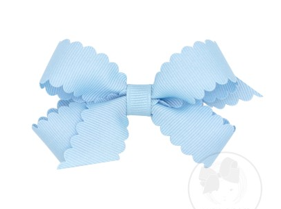 Mini Scalloped Edge Grosgrain Bow