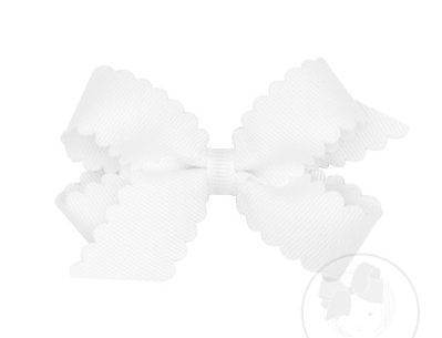 Mini Scalloped Edge Grosgrain Bow