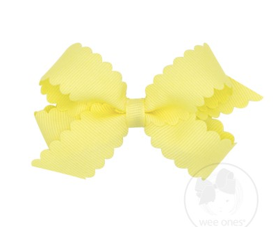 Mini Scalloped Edge Grosgrain Bow