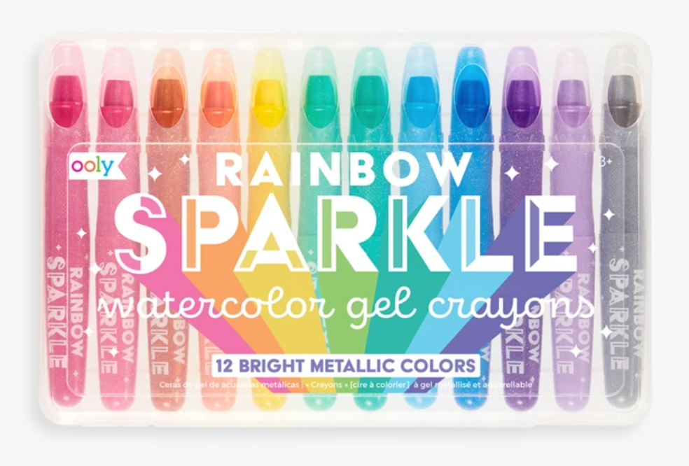 Rainbow Sparkle Metallic Watercolor Gel Crayons