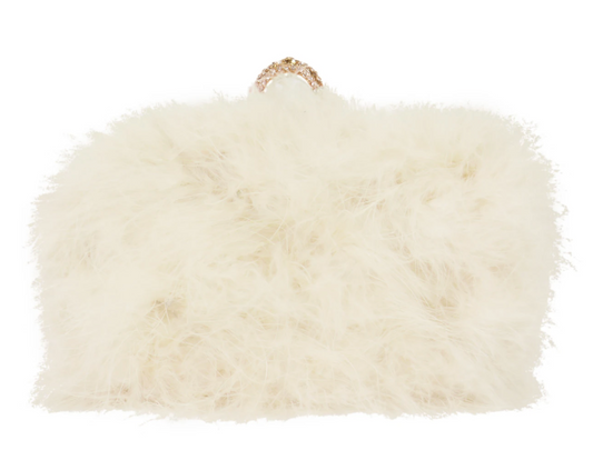 Furry Clutch White