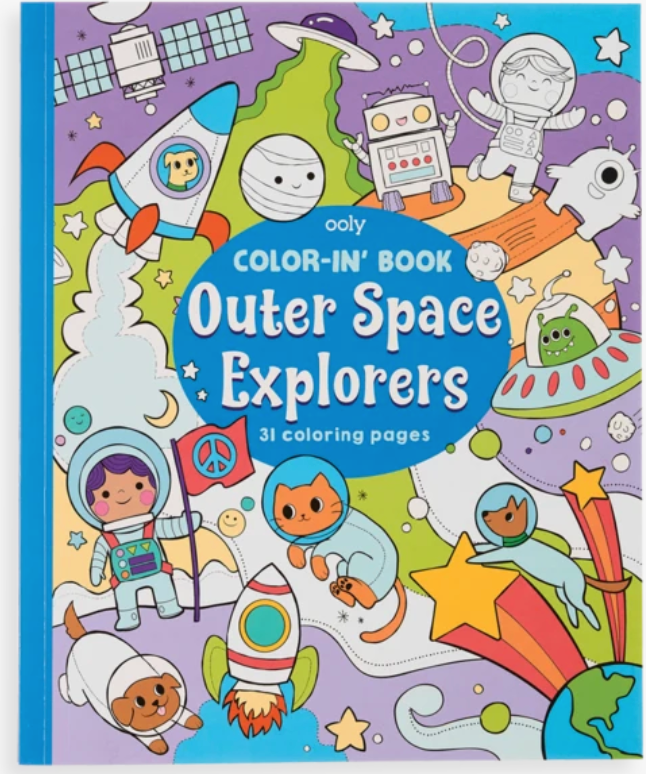 Color-In Book Outer Space Explorers