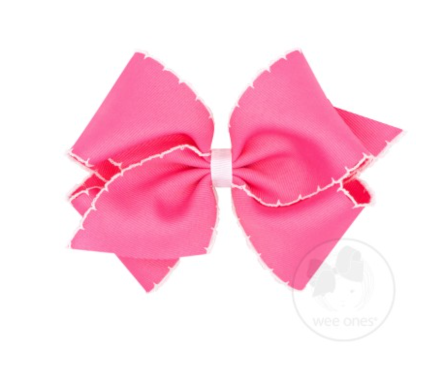 Small Classic Grosgrain Moonstitch Bow