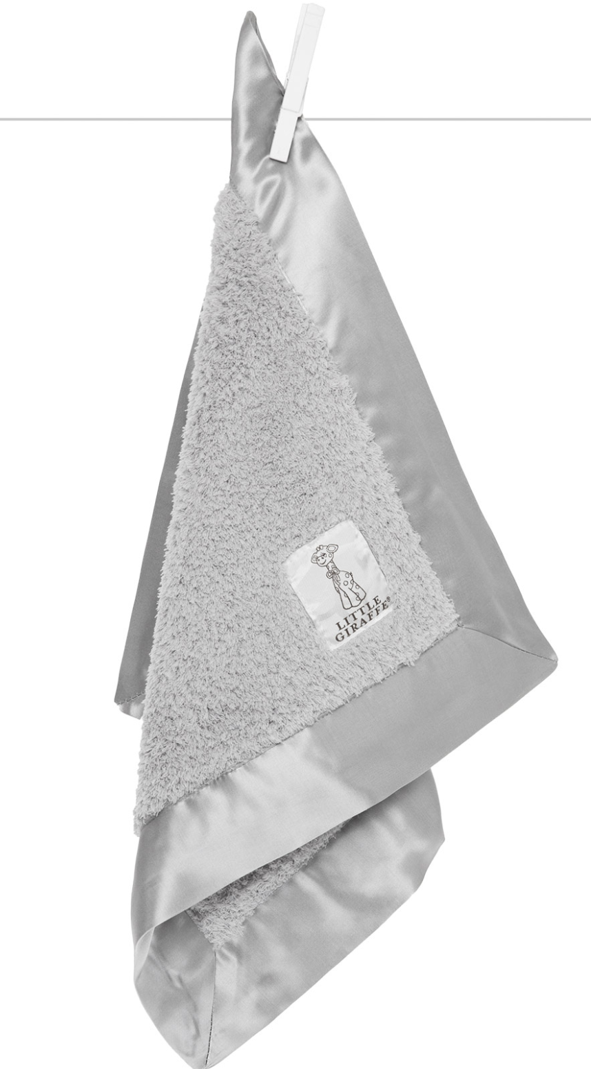 Chenille Baby Blanky Silver