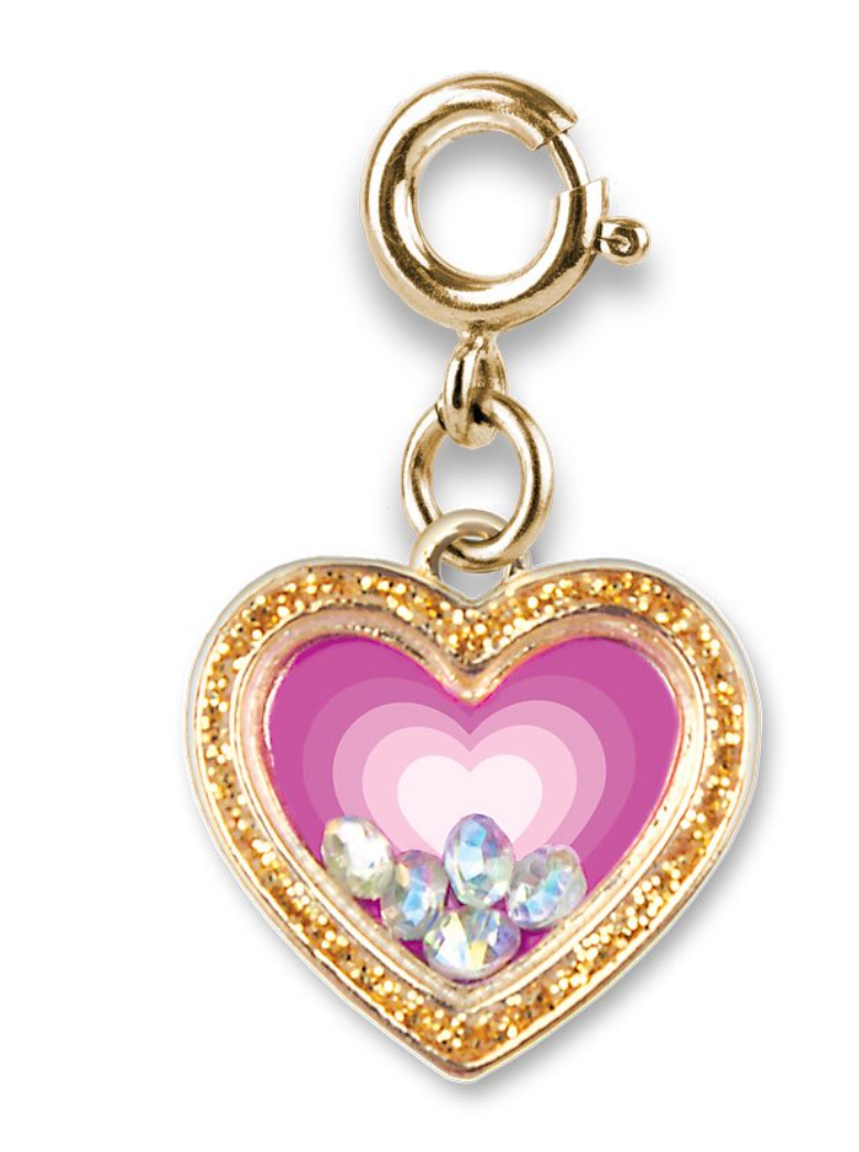Charm - Gold Heart Shaker