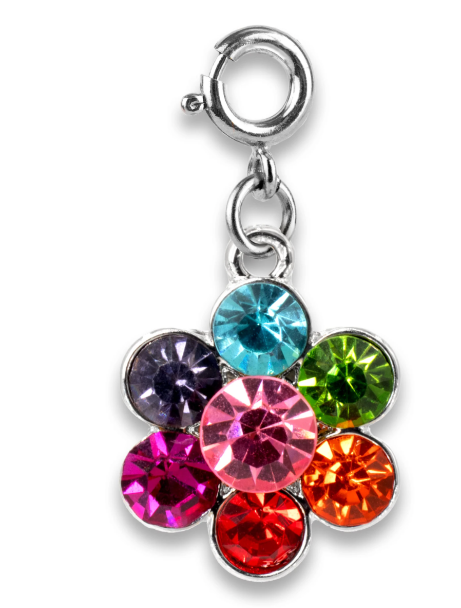 Charm - Silver Rainbow Daisy