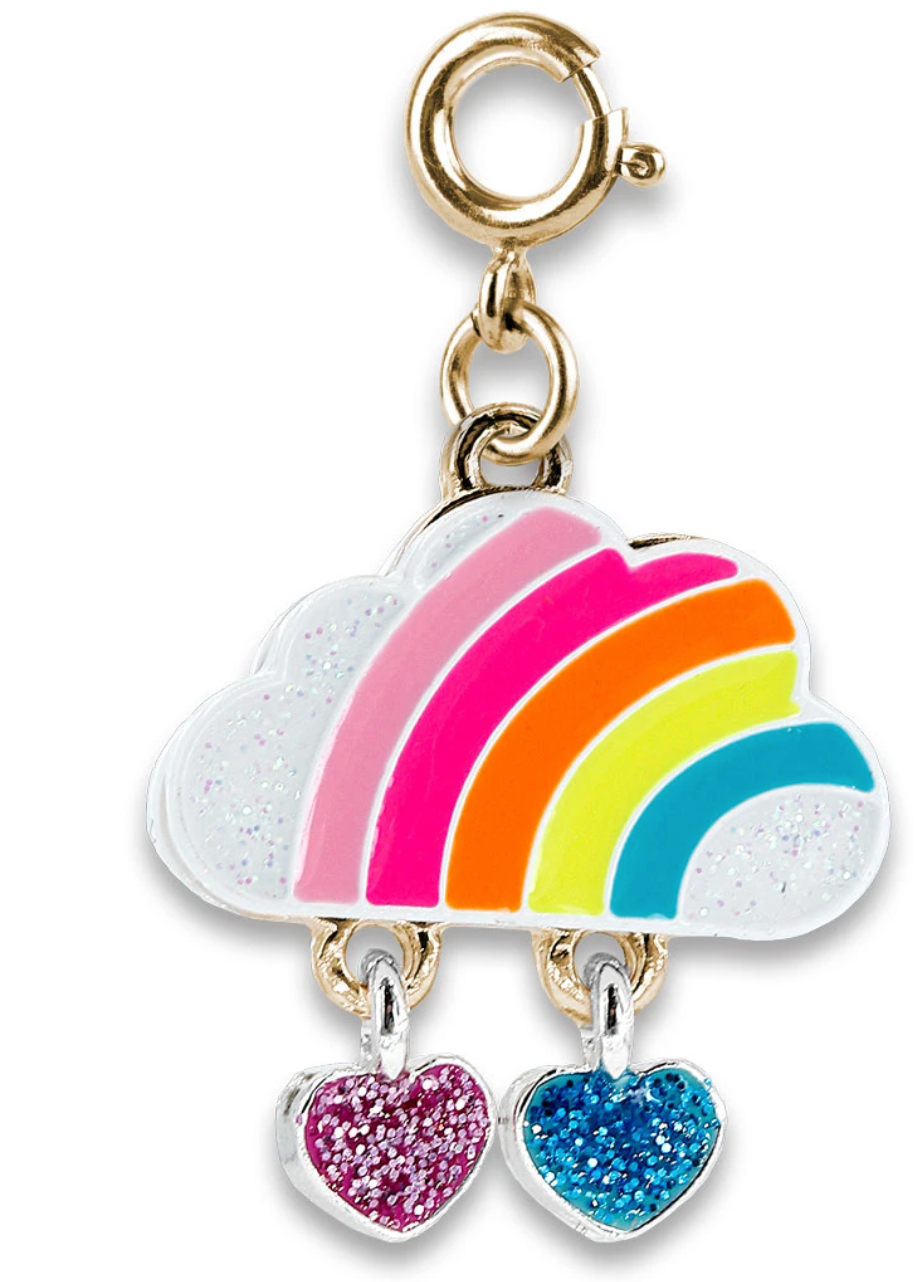 Charm - Gold Rainbow Cloud