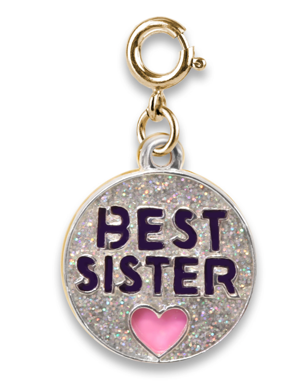 Charm - Gold Glitter Best Sister