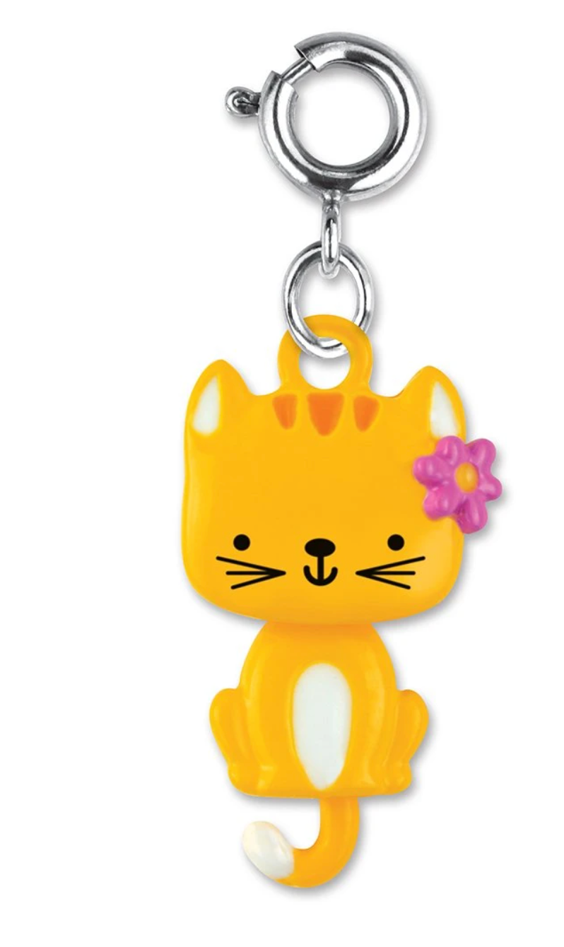 Charm - Silver Swivel Kitty