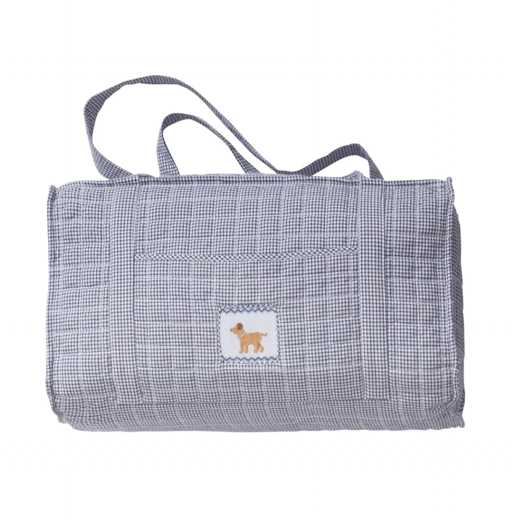 Quilted Luggage Duffle Dog - Navy