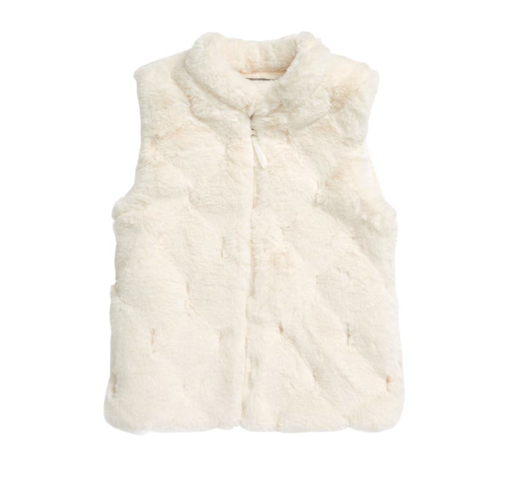 Zip Up Vest Vanilla Mochi