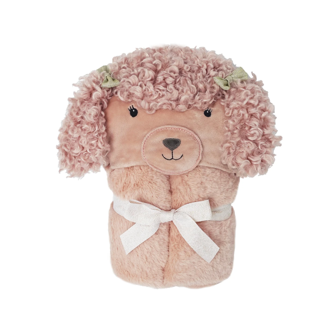 Paris Poodle Hooded Blanket