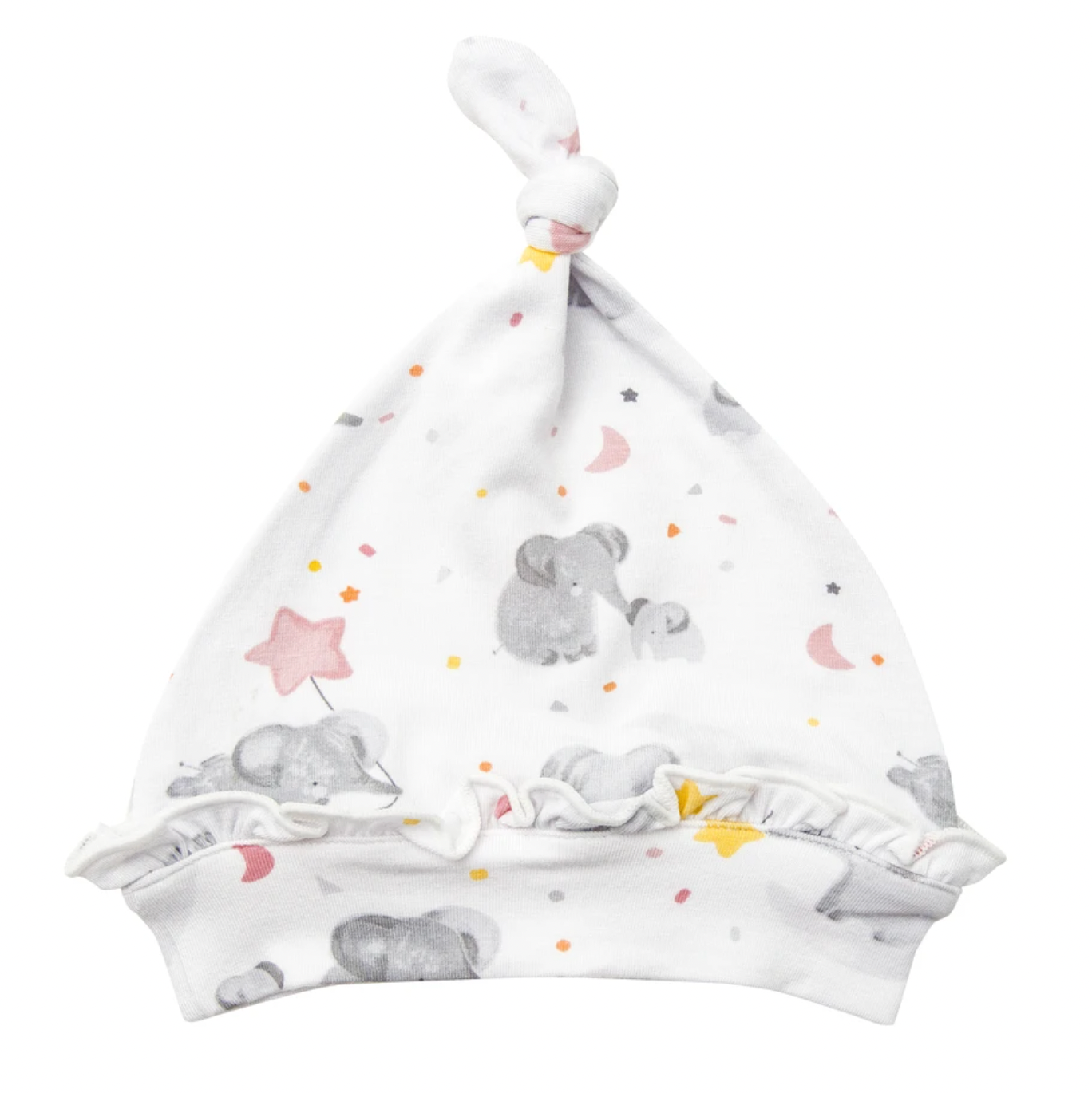 Elephants Knotted Hat Pink