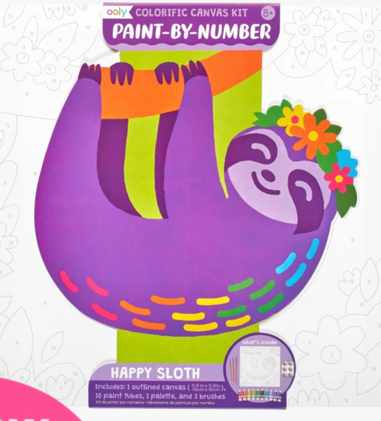 Paint By Number Happy Sloth