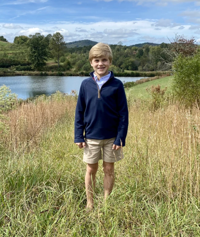 Habersham Half Zip Bulls Bay Blue