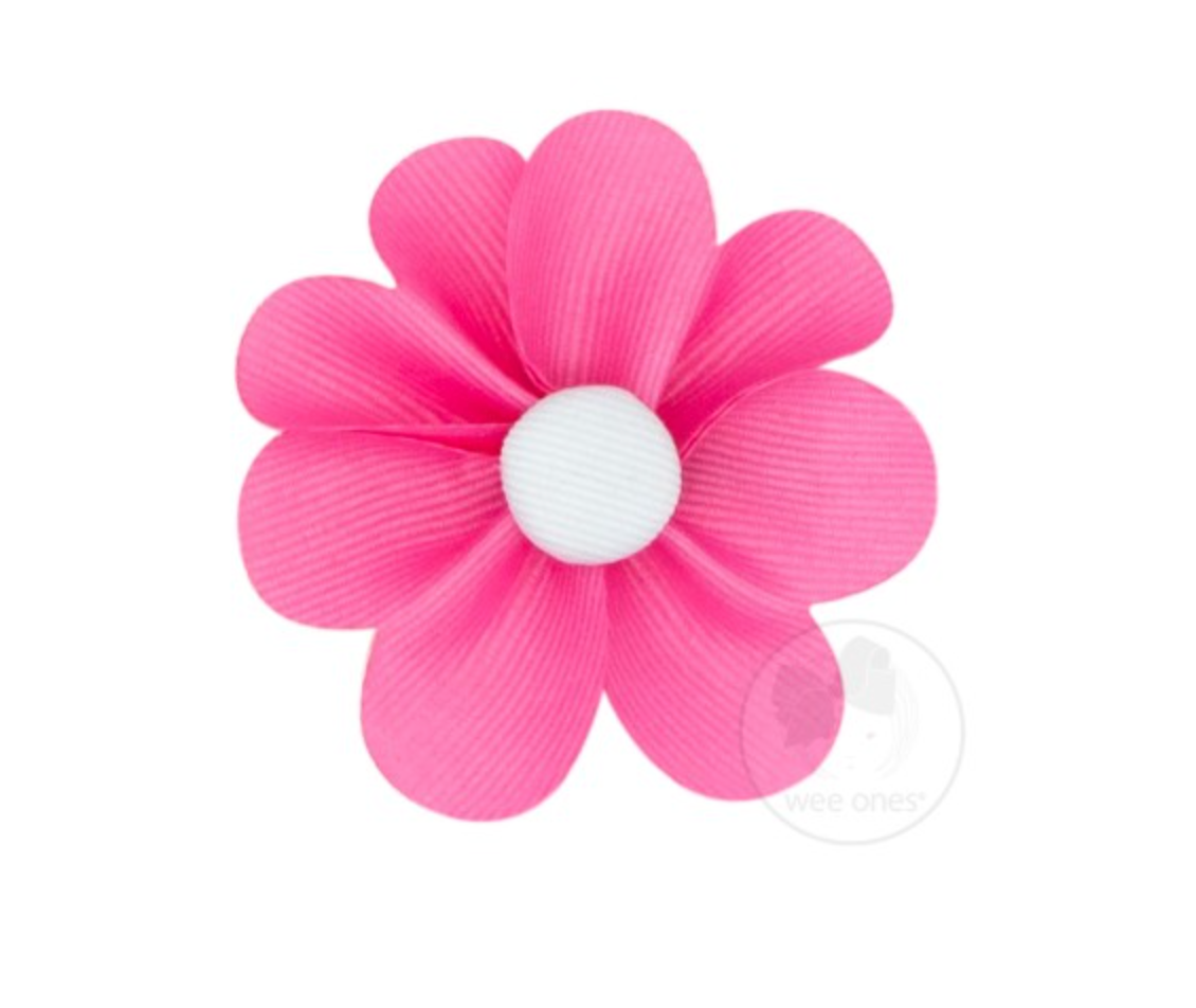 Sweetheart Petal Hair Clip With Button Center