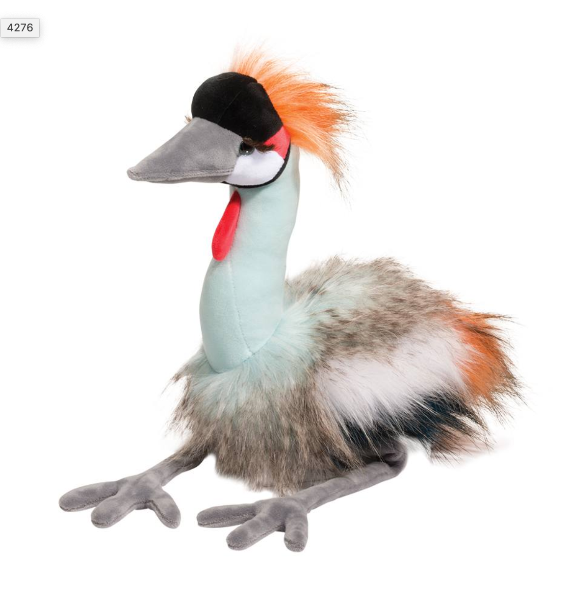 Nia African Crown Crane Rainbow Fuzzle