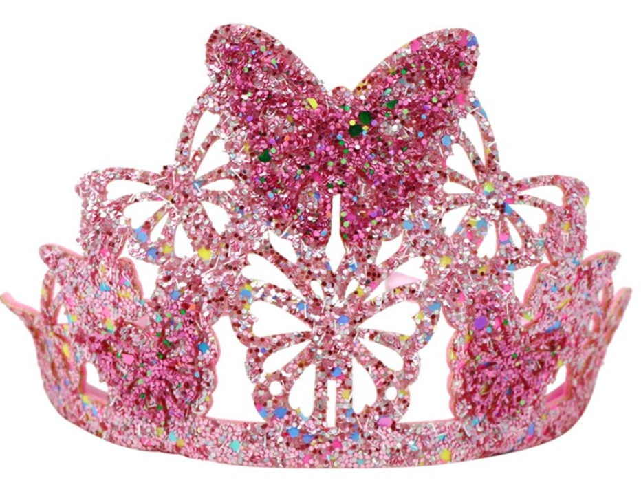 Soft Glitter Butterfly Crown