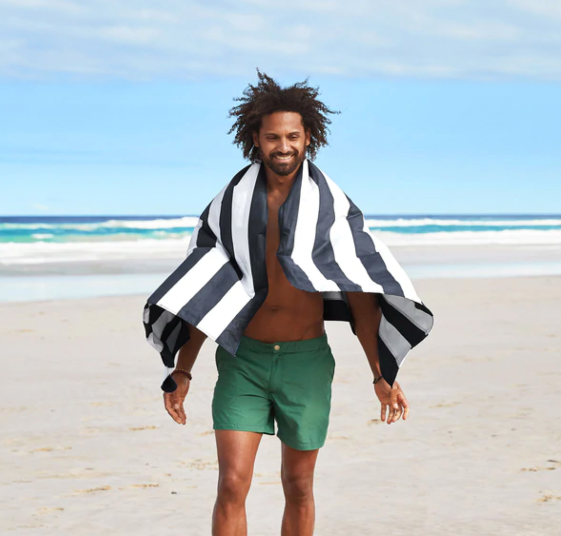 Extra Large Beach Towel Kamari Charcoal