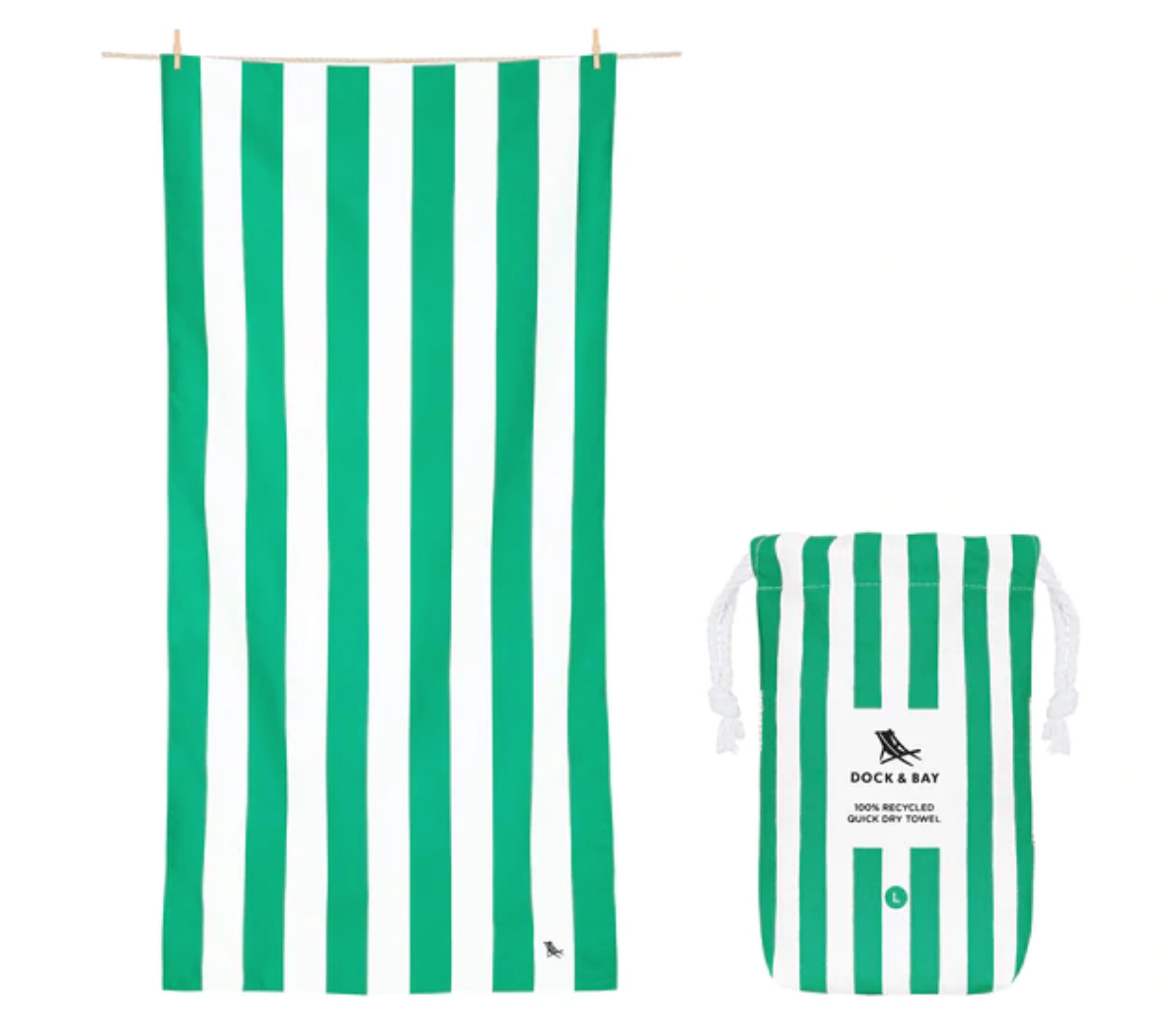 Extra Large Beach Towel Cancun Green