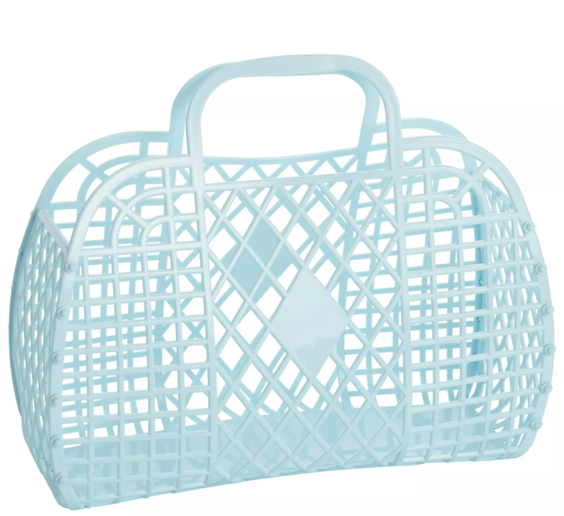 Retro Basket Large Blue