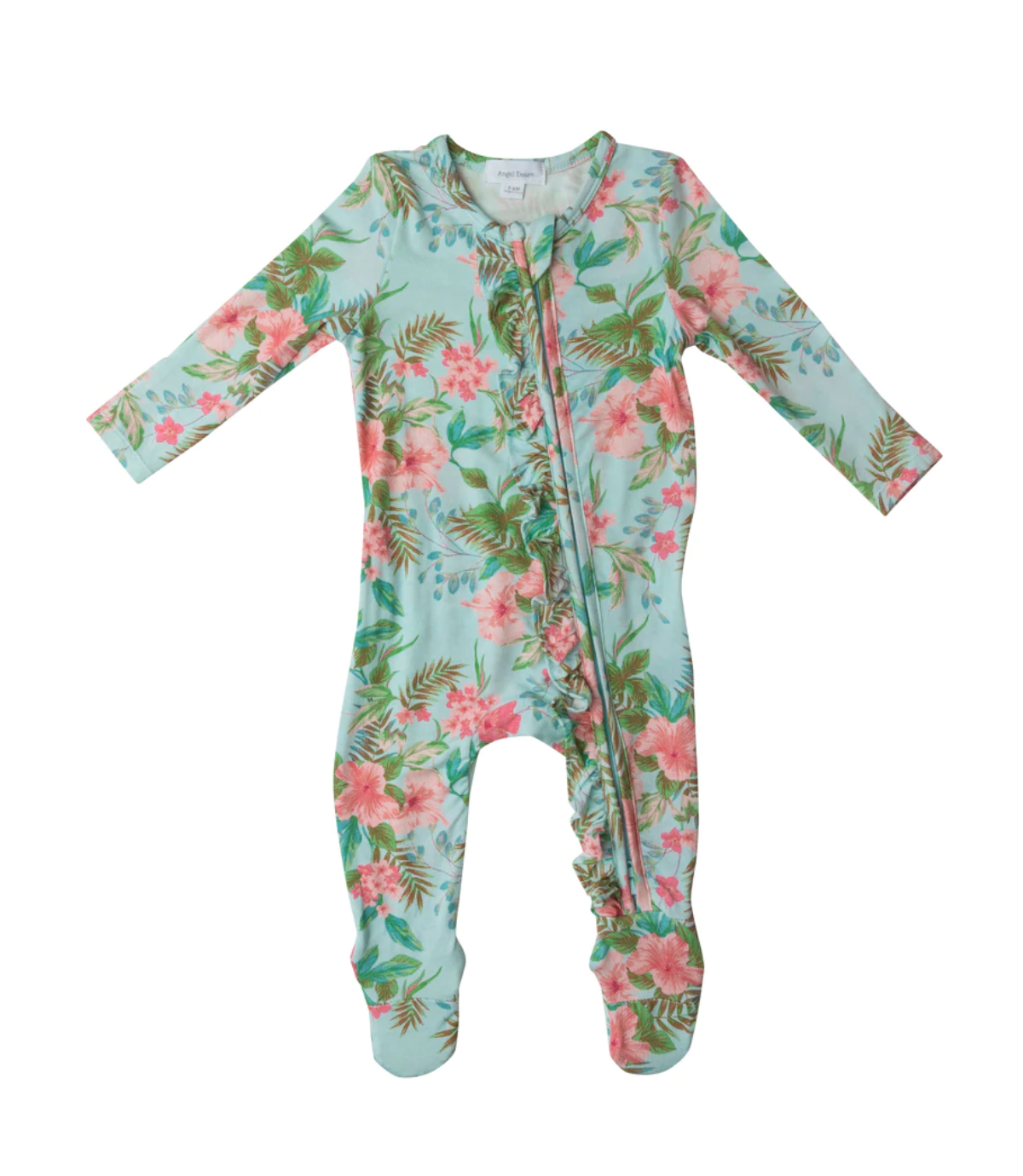 Hibiscus Vintage Zipper Footie
