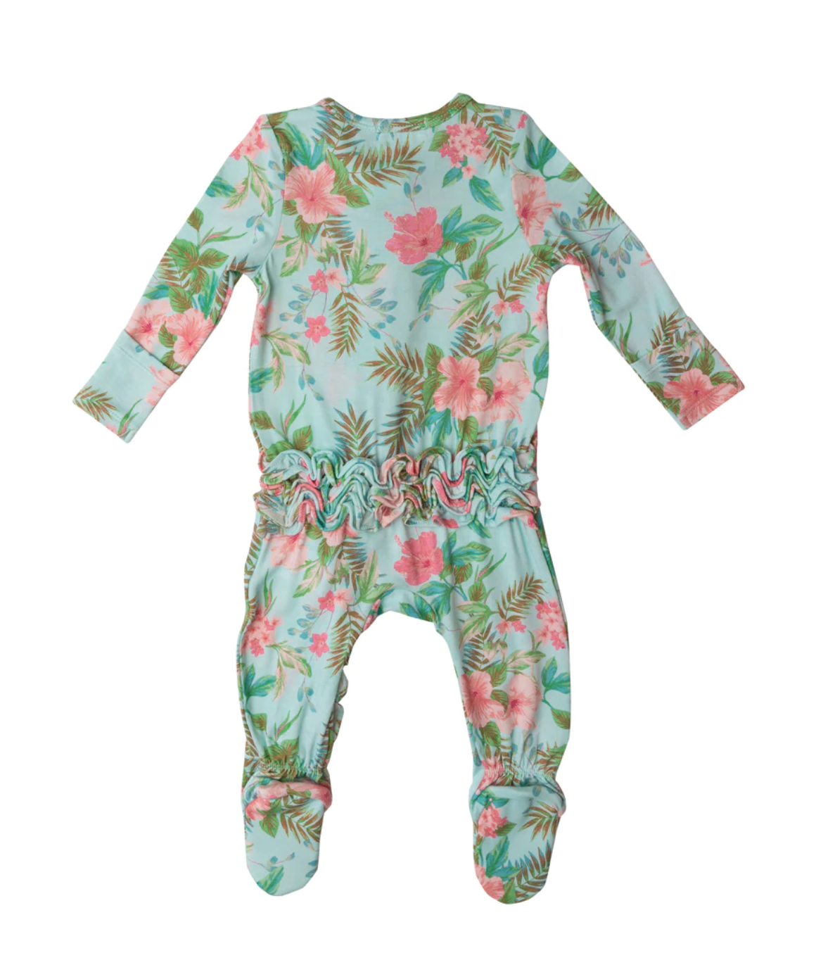Hibiscus Vintage Zipper Footie