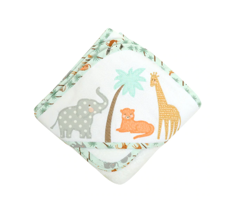 Safari Boxed Hooded Towel and Washcloth