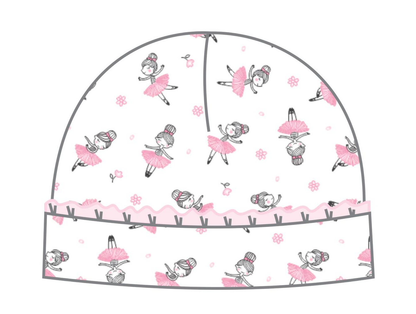 Prima Ballerina Printed Ruffle Hat