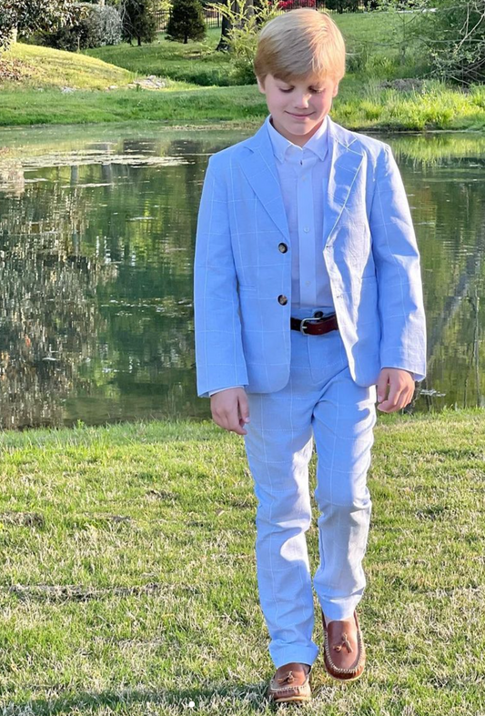 Palmetto Bluff Blue Linen Pants