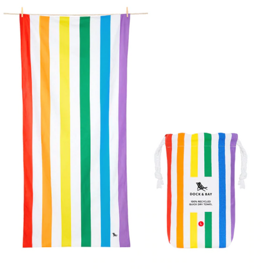 Extra Large Beach Towel Rainbow Skies