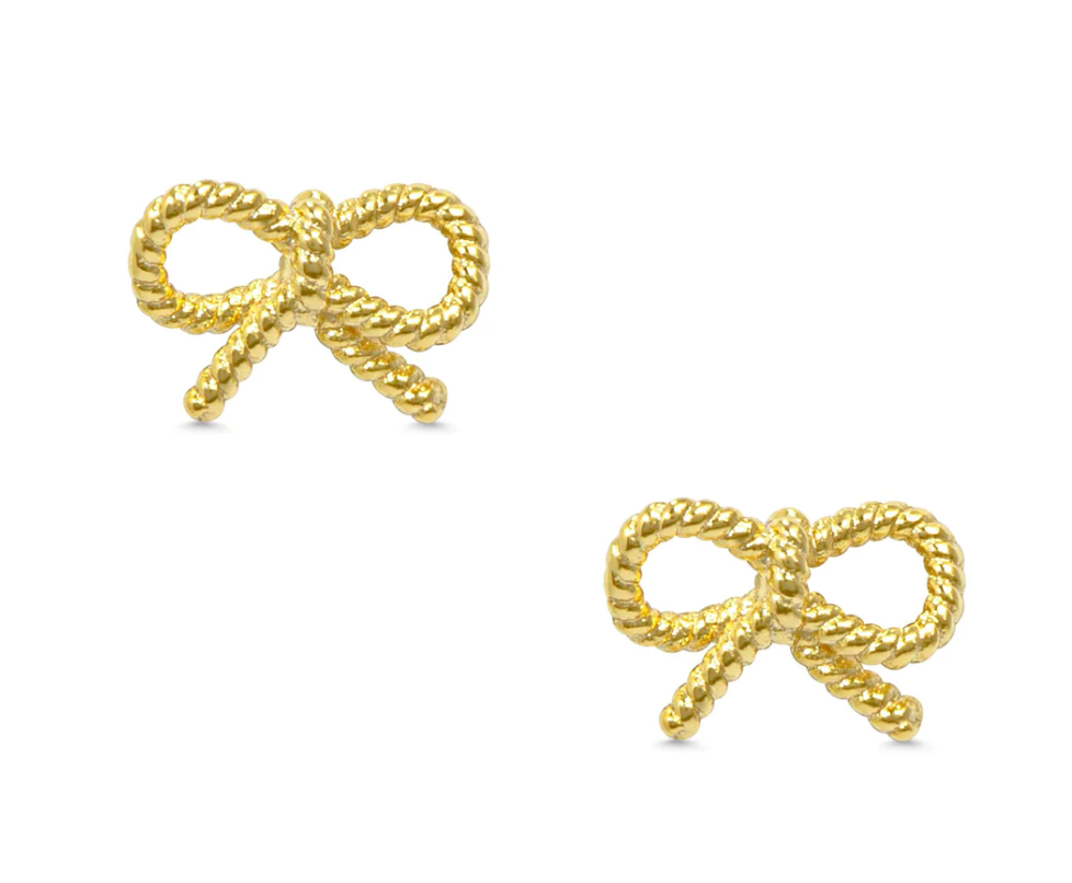 Bow Twist Stud Earrings