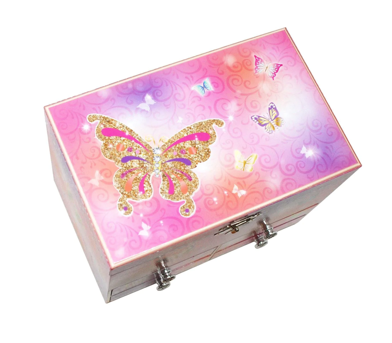 Rainbow Butterfly Musical Jewelry Box
