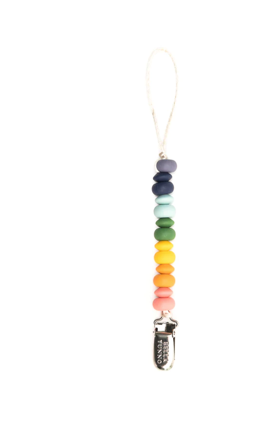 Rainbow Multi Pacifier Clip