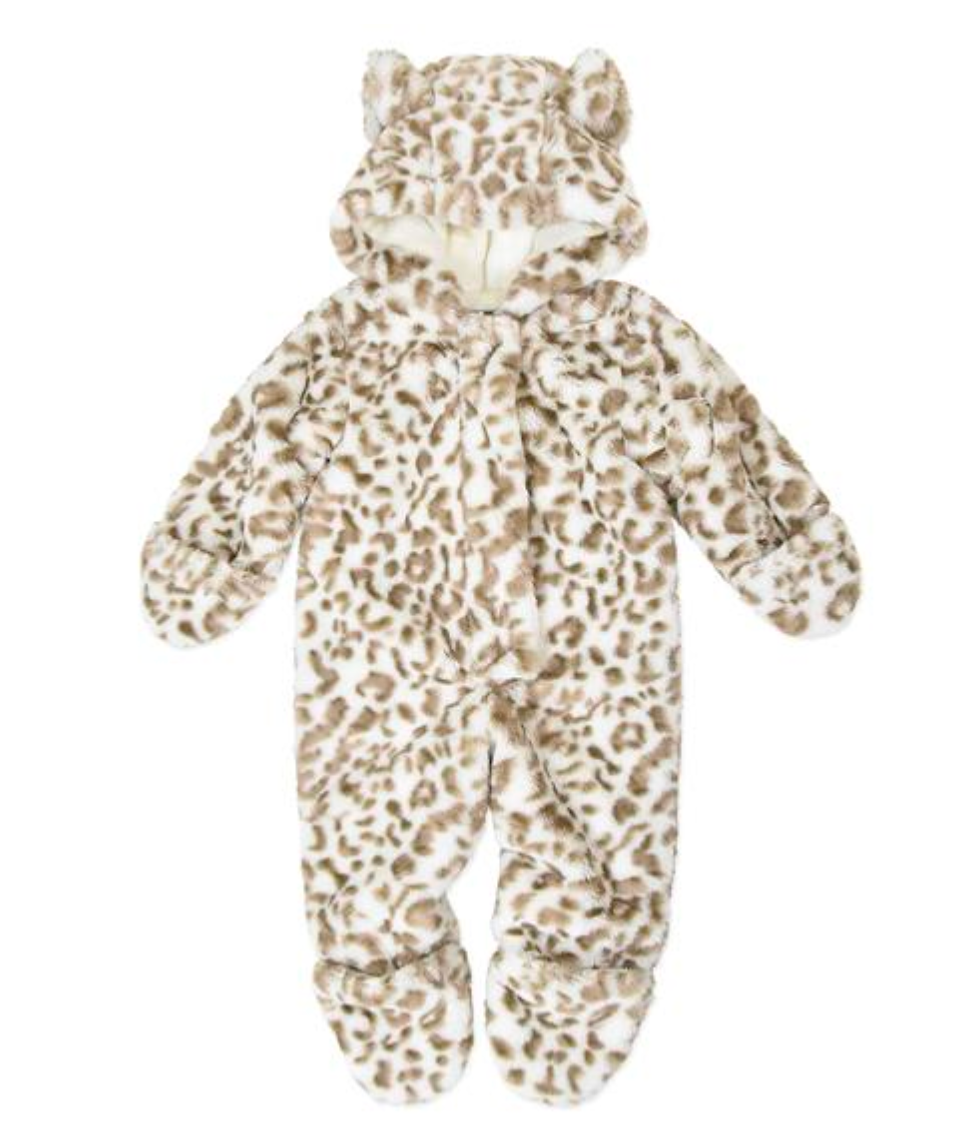 Hooded Leopard Fur Bunting