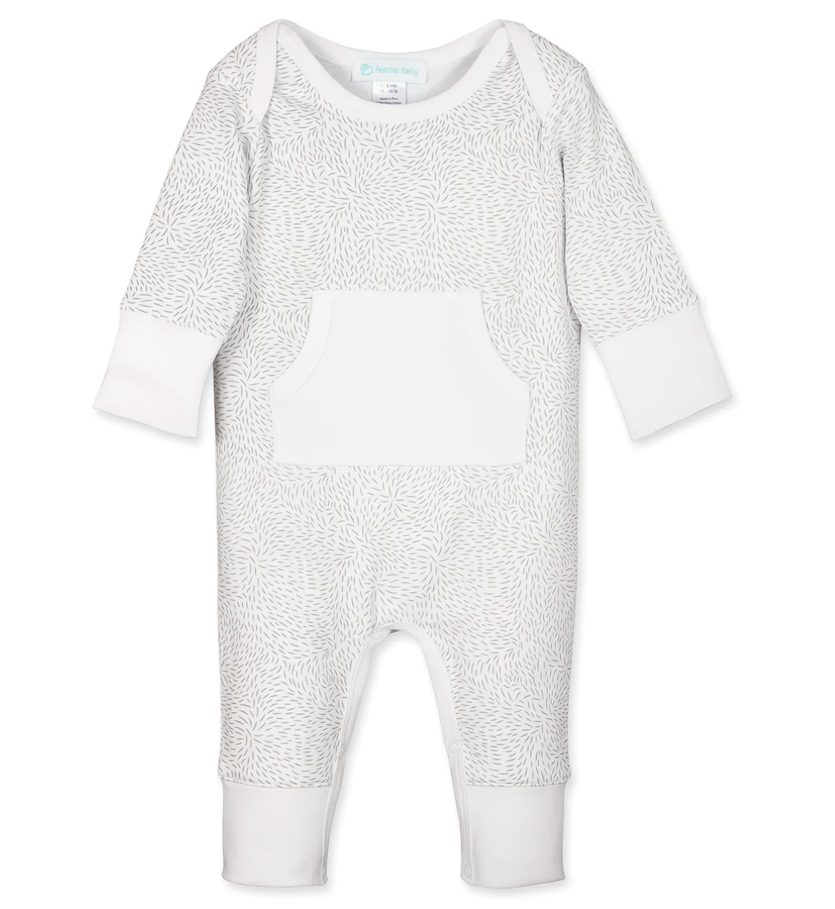Bear Fur on White Kangaroo Romper