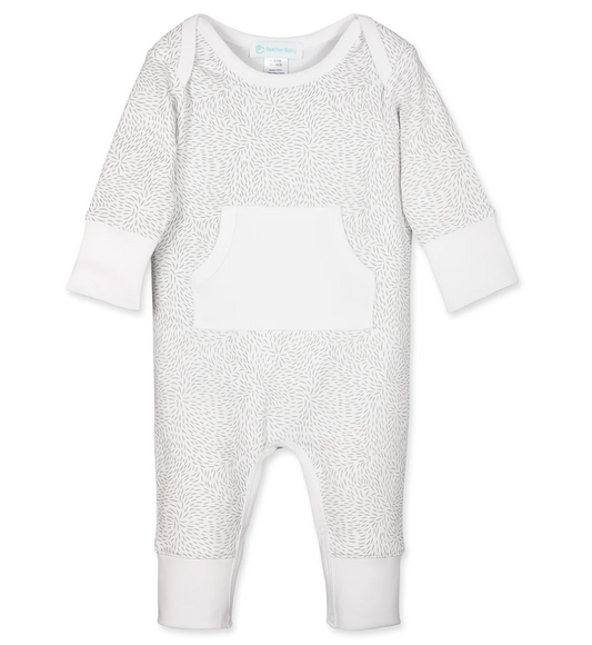 Bear Fur on White Kangaroo Romper