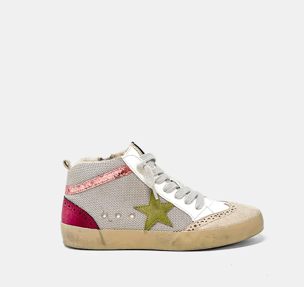 Pasadena Kids Olive Green Sneakers
