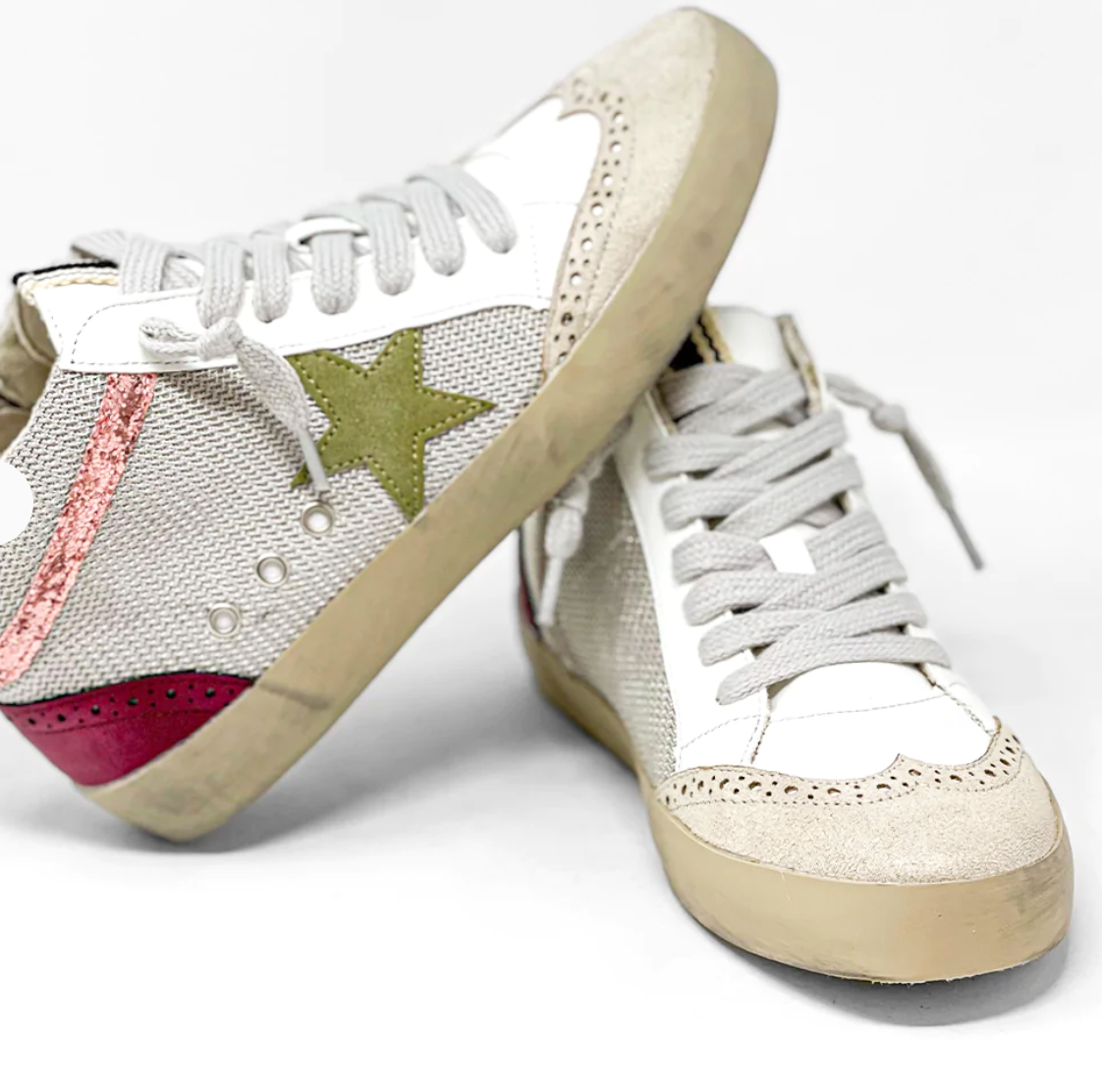 Pasadena Kids Olive Green Sneakers