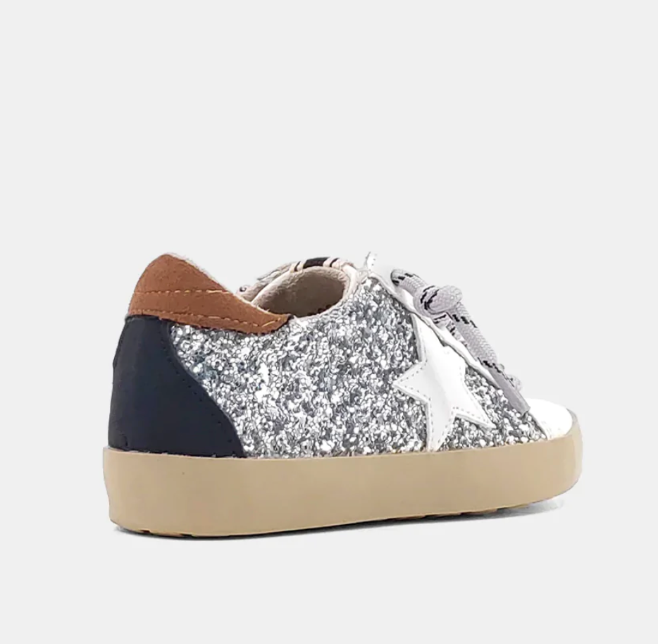 Paula Toddler Silver Sparkle Sneakers