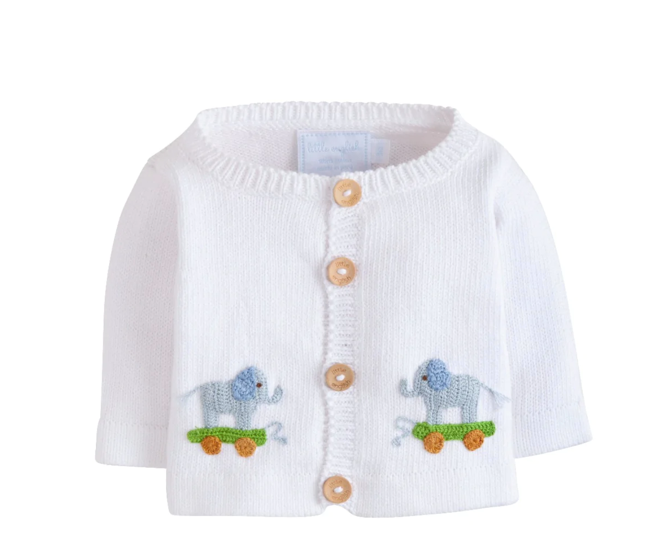Blue Elephant Crochet Sweater