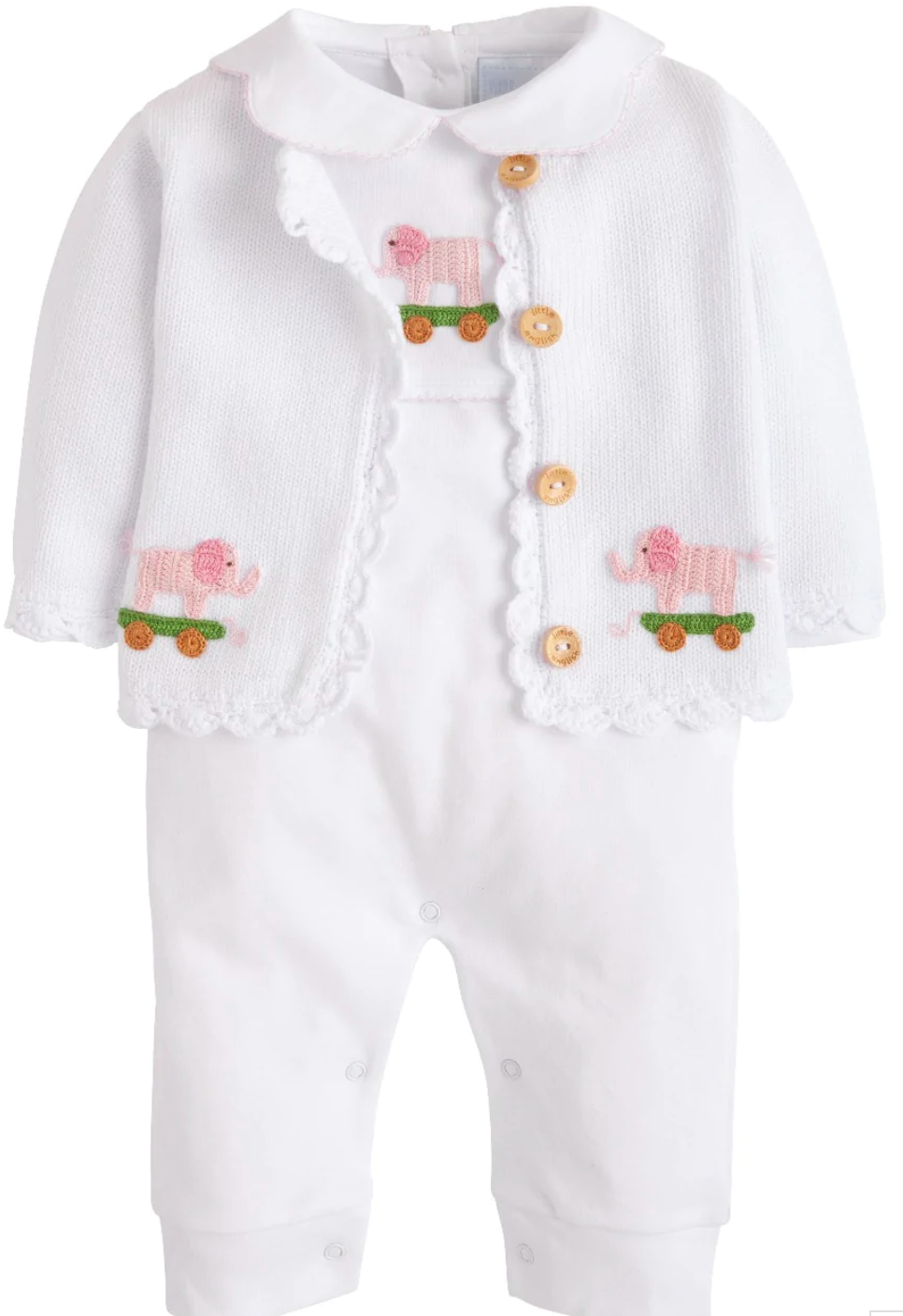 Pink Elephant Crochet Playsuit