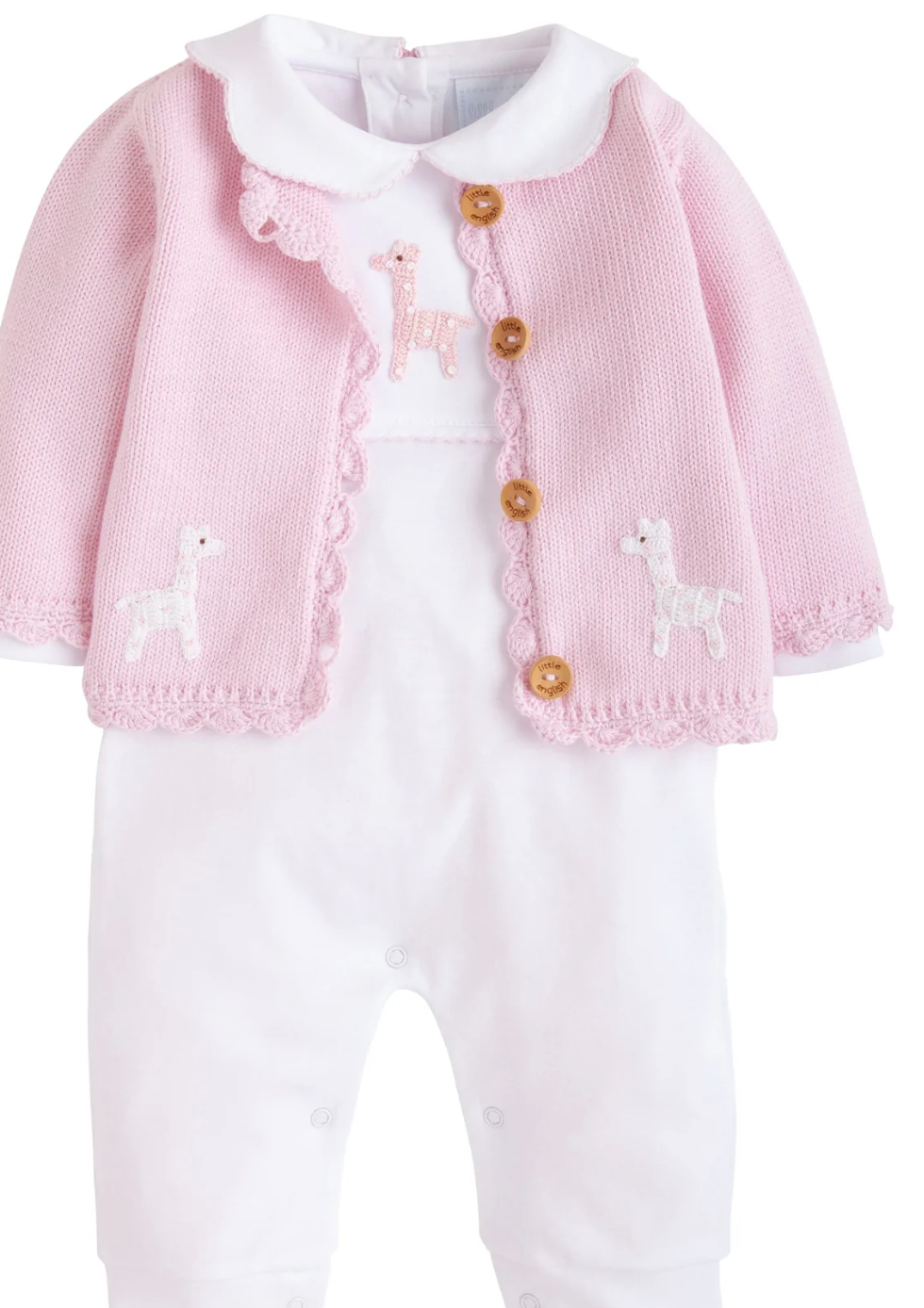 Pink Giraffe Crochet Sweater