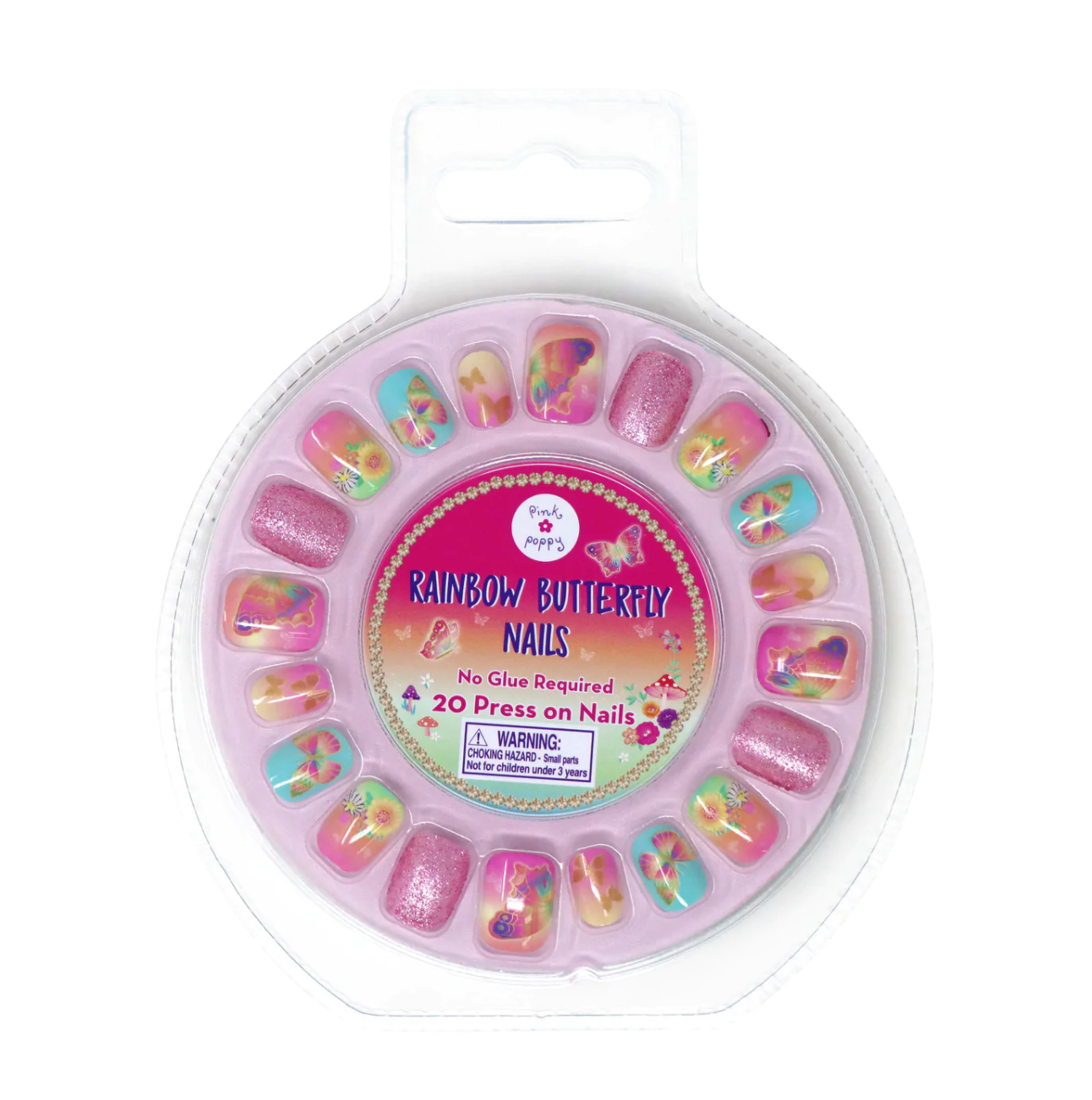 Rainbow Butterfly Press On Nails