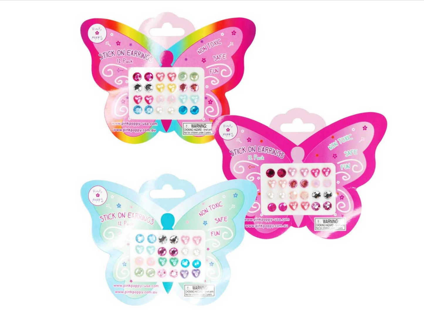 Butterfly Stick On Earrings