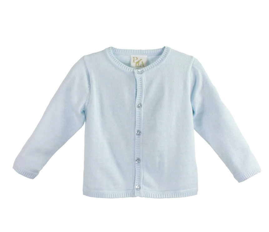 Light Blue Ladder Edge Sweater