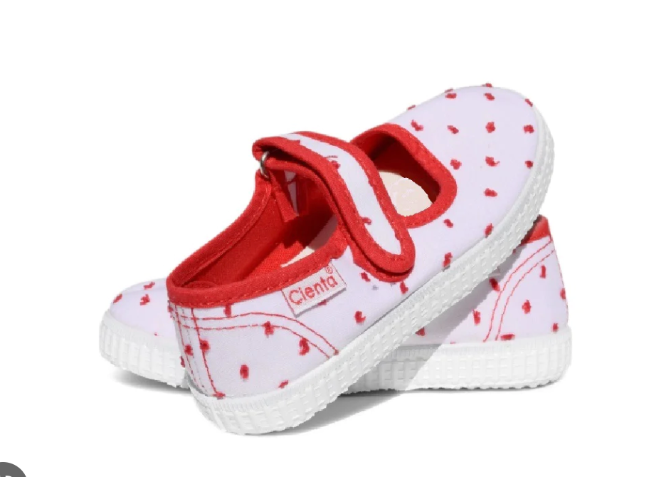 Mary Jane Red Dotted Swiss