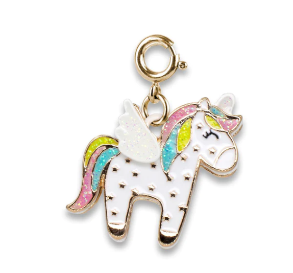 Charm - Gold Flying Unicorn