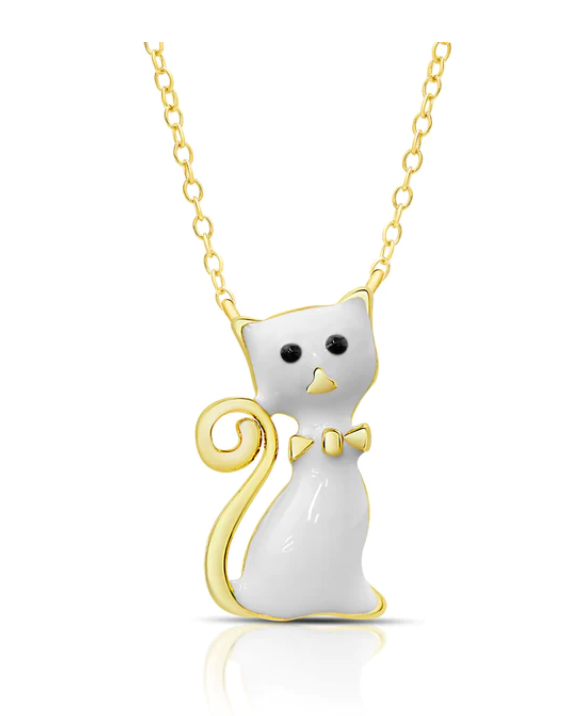 Cat Pendant White