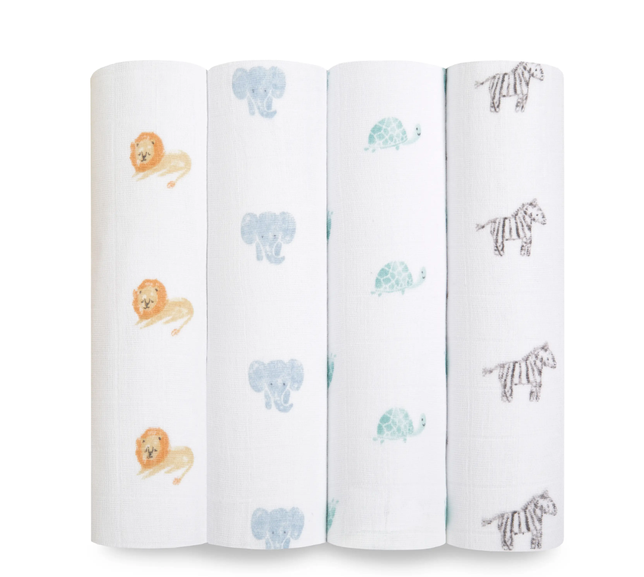 Animal Kingdom 4-Pack Organic Swaddles